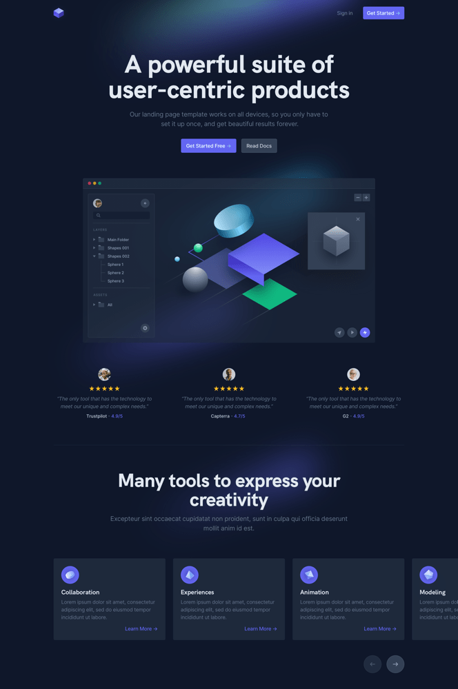 Cube - Startup Landing Page Thumbnail 01